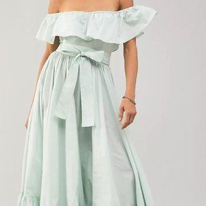 Selkie/Free People Romance Novel Dress, SIZE SMALL, Milk Jade